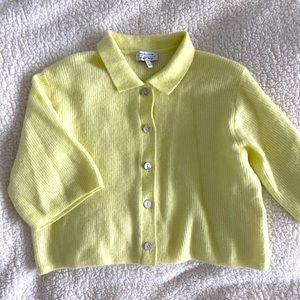 & Other Stories Button Collar Sweater - Yellow, Size S (NEW WITH TAGS)